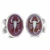 Sterling Silver Zodiac Cufflinks - Scorpio