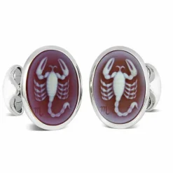 Sterling Silver Zodiac Cufflinks - Scorpio