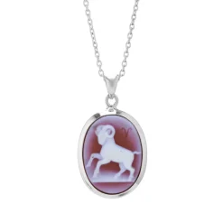 Sterling Silver Zodiac Pendant - Aries