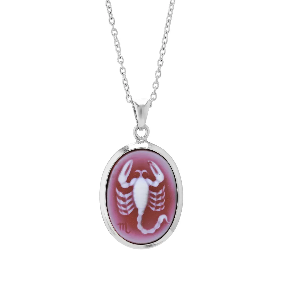 Sterling Silver Zodiac Pendant - Scorpio