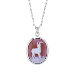 Sterling Silver Zodiac Pendant - Capricorn