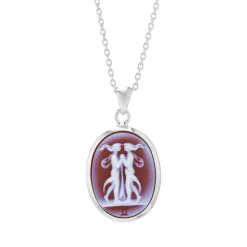 Sterling Silver Zodiac Pendant - Gemini