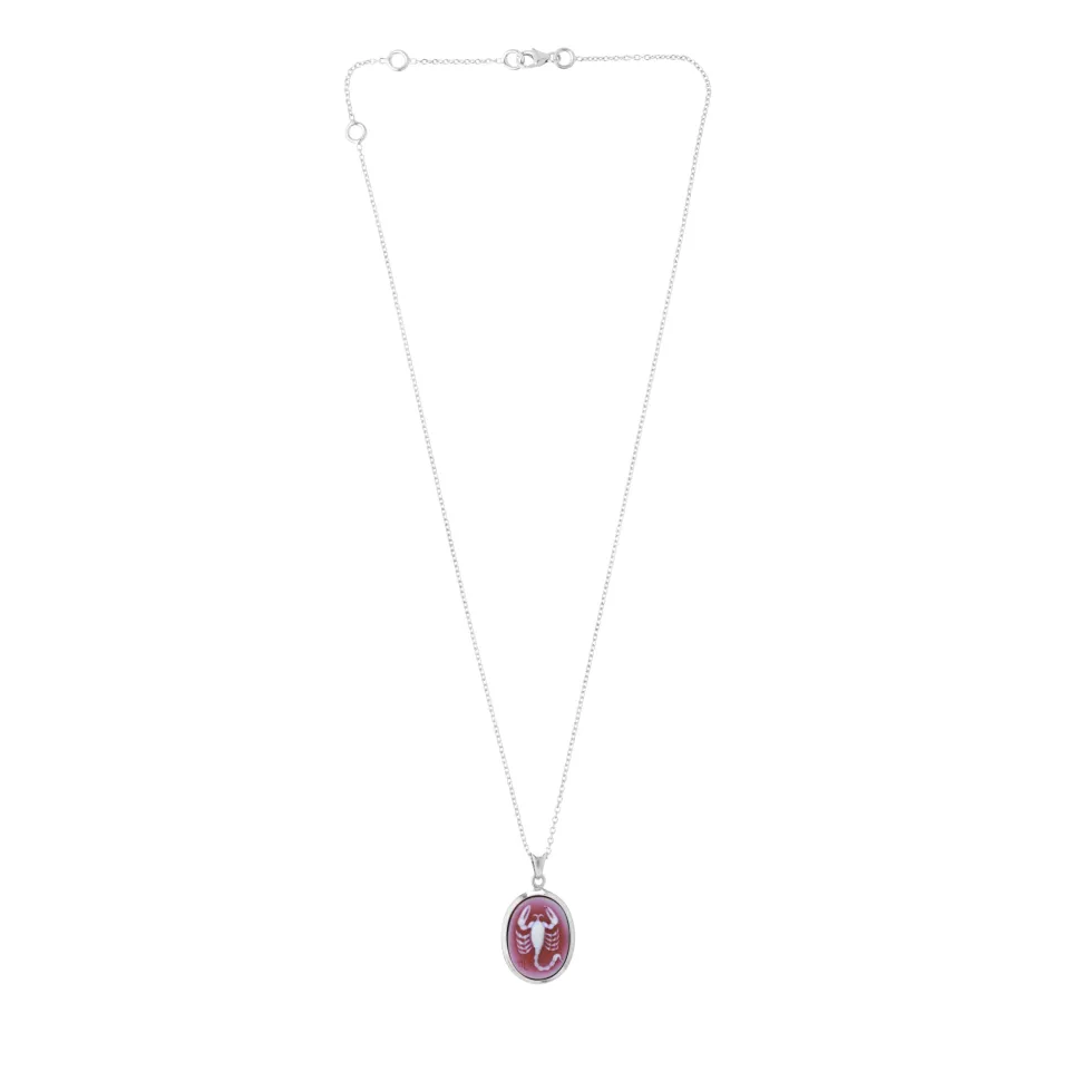 Sterling Silver Zodiac Pendant - Scorpio