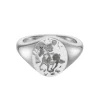 Sterling Silver Zodiac Signet Ring - 12x10mm Oval – Horse