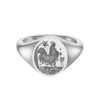Sterling Silver Zodiac Signet Ring - 14x13mm Oval – Rooster