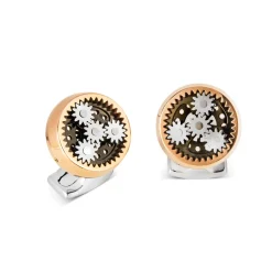 Sun & Planet Gear Cufflinks – Rose Gold Finish