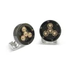 Sun And Planet Gear Cufflinks In Black