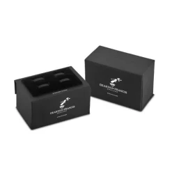 'Suspicious Death' Sterling Silver Enamel Skull Cufflinks