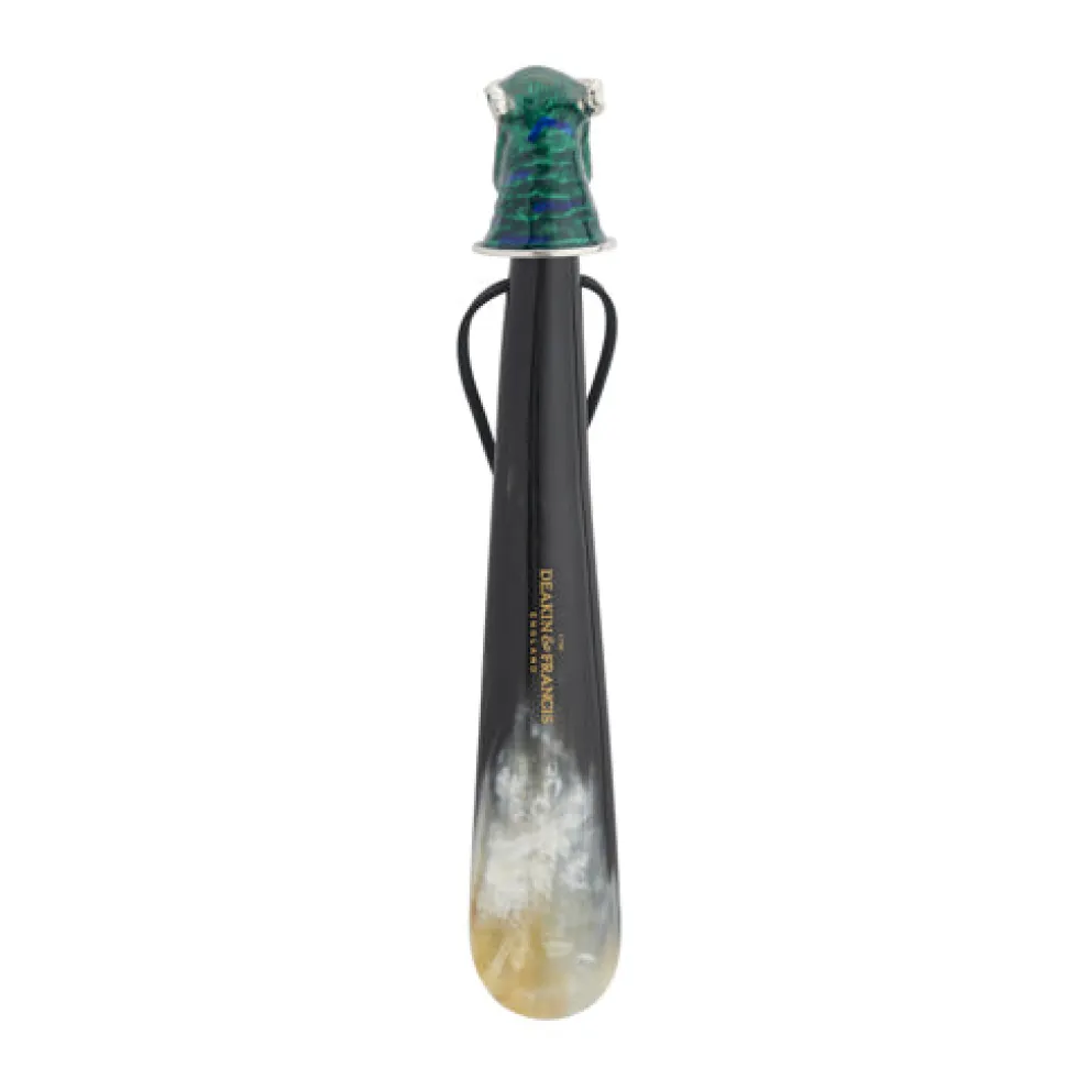 Travel Size Enamel Pheasant Head Shoehorn