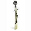 Travel Size Shoehorn with Matte Black Skull Head