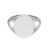 White Gold Oval Signet Ring (15.5x13.5mm) – 9ct