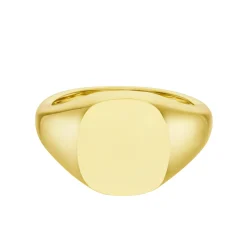 Yellow Gold Cushion Signet Ring (14x13mm) – 9ct