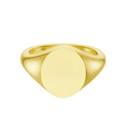 Yellow Gold Oval Signet Ring (14x11.5mm) – 9ct