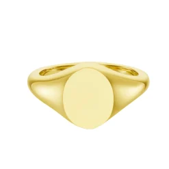 Yellow Gold Oval Signet Ring (10.5x8.5mm) – 9ct