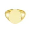 Yellow Gold Oval Signet Ring (15.5x13.5mm) – 9ct