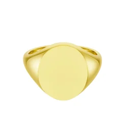 Yellow Gold Oval Signet Ring (16.5x14mm) – 9ct