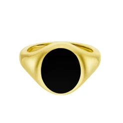 Yellow Gold Stone Set Black Onyx Signet Ring