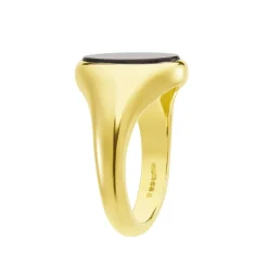 Yellow Gold Stone Set Black Onyx Signet Ring