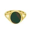 Yellow Gold Stone Set Bloodstone Signet Ring