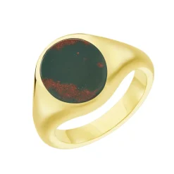 Yellow Gold Stone Set Bloodstone Signet Ring