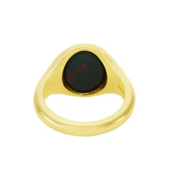 Yellow Gold Stone Set Bloodstone Signet Ring