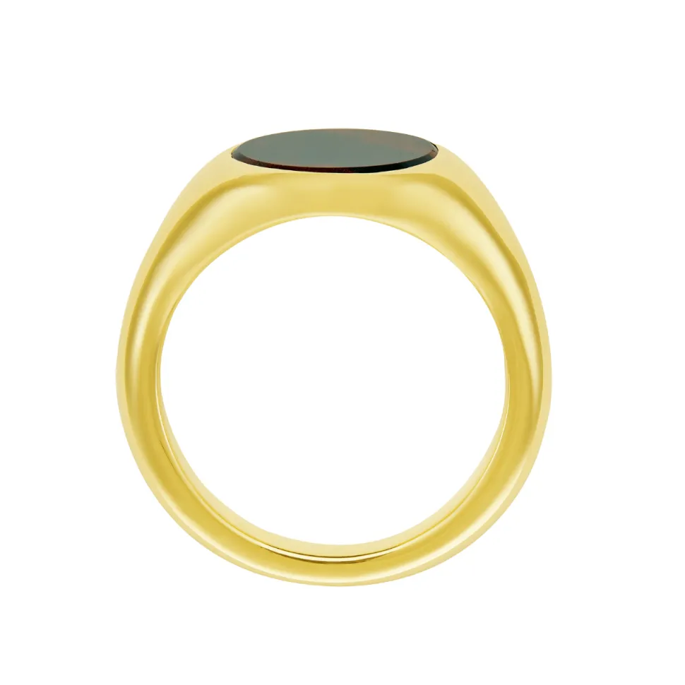 Yellow Gold Stone Set Bloodstone Signet Ring