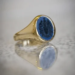 Yellow Gold Stone Set Sardonyx Signet Ring